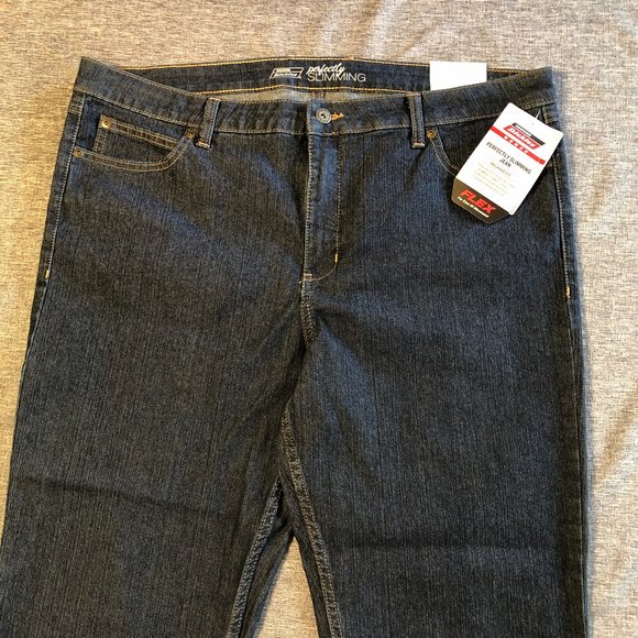 DICKIES Jeans - denim relaxed fit, tummy control - women's size 16R - blue - NWT - Picture 2 of 5